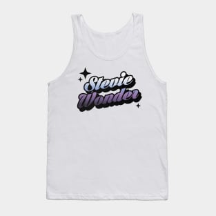 Stevie Wonder - Retro Classic Typography Style Tank Top